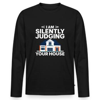 Architect Art Real Estate House Architecture - Men's Premium Organic Long Sleeve Shirt - black - Front - Nico (187cm)