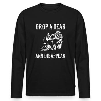 Cadeau de motards amusants pour motard motard - T-shirt manches longues Premium bio Homme - noir - Devant - Nico (187cm)
