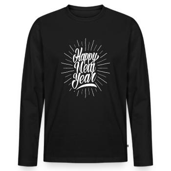 Happy New Year idea 2023 New Years Eve - Men's Premium Organic Long Sleeve Shirt - black - Front - Nico (187cm)