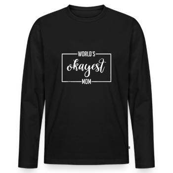 L’idée de maman la plus acceptable du monde Cadeau de blague sarcastique - T-shirt manches longues Premium bio Homme - noir - Devant - Nico (187cm)