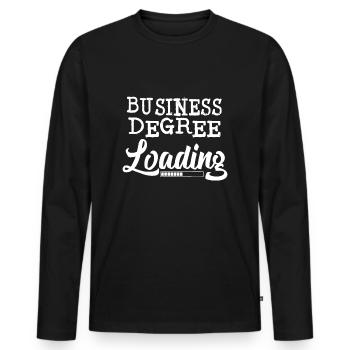 BUSINESS Diplôme Chargement Diplômé du Collège - T-shirt manches longues Premium bio Homme - noir - Devant - Nico (187cm)