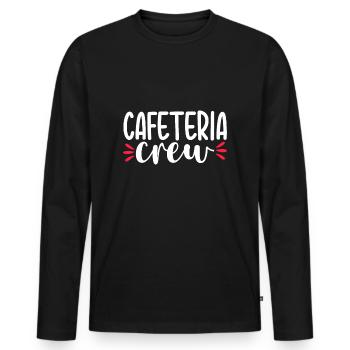 Cafétéria Équipage École Déjeuner Lady Appreciation - T-shirt manches longues Premium bio Homme - noir - Devant - Nico (187cm)