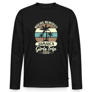 Freunde Urlaub Mädchen Wochenende Jamaika Mädchen Reise - Männer Premium Bio Langarmshirt - Schwarz - Vorne - Nico (187cm)