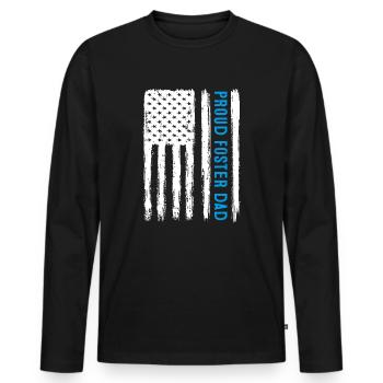 Stolzer Pflegevater Elternteil Familie Adoptionstag Männer - Männer Premium Bio Langarmshirt - Schwarz - Vorne - Nico (187cm)
