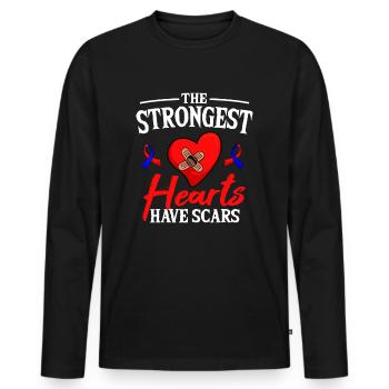 Herzchirurgische Bypass-Bypass-Koronararterie - Männer Premium Bio Langarmshirt - Schwarz - Vorne - Nico (187cm)