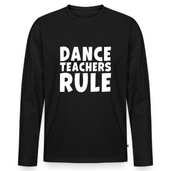 Les professeurs de danse dirigent une classe drôle d’école de danse - T-shirt manches longues Premium bio Homme - noir - Devant - Nico (187cm)