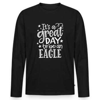 Eagles Schulsport Fan Teamgeist Toller Tag - Männer Premium Bio Langarmshirt - Schwarz - Vorne - Nico (187cm)