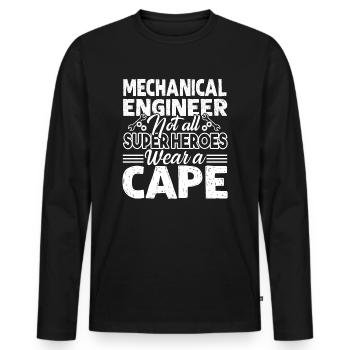 Mechanical Engineer Mechanical Engineer Hero - Men's Premium Organic Long Sleeve Shirt - black - Front - Nico (187cm)