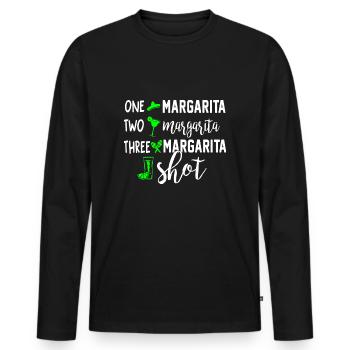One A Margarita Lover Cadeau pour les amateurs de musique country - T-shirt manches longues Premium bio Homme - noir - Devant - Nico (187cm)