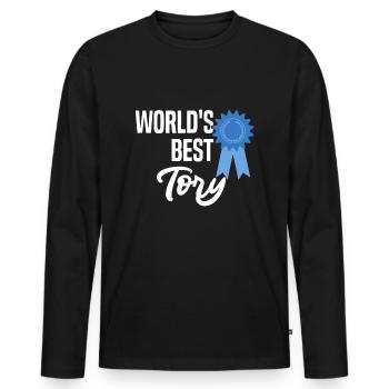 World's Best Tory Name Personalized - Men's Premium Organic Long Sleeve Shirt - black - Front - Nico (187cm)
