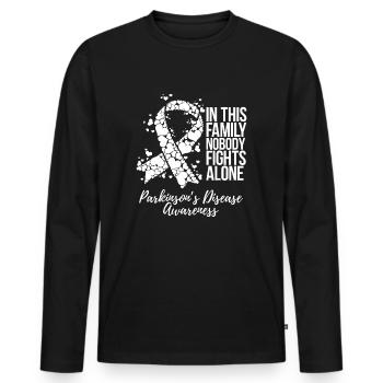 Family Support Parkinsons Disease Awareness - Men's Premium Organic Long Sleeve Shirt - black - Front - Nico (187cm)