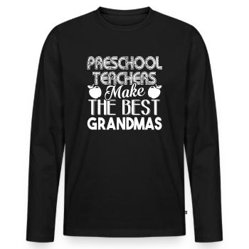 Preschool Teacher Preschool Teacher Grandma - Men's Premium Organic Long Sleeve Shirt - black - Front - Nico (187cm)