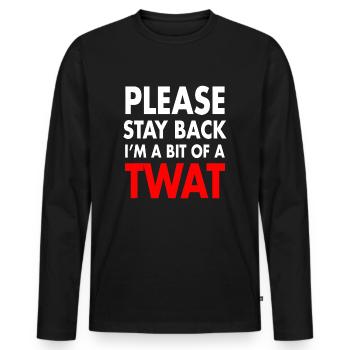 Je suis un peu une blague drôle d’humour pour adultes - T-shirt manches longues Premium bio Homme - noir - Devant - Nico (187cm)