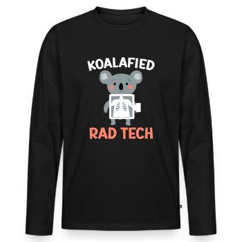 Je ne peux pas réparer stupide mais je peux le radiographier radiologue - T-shirt manches longues Premium bio Homme - noir - Devant - Nico (187cm)