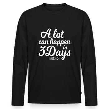 Black History Is American History - Men's Premium Organic Long Sleeve Shirt - black - Front - Nico (187cm)