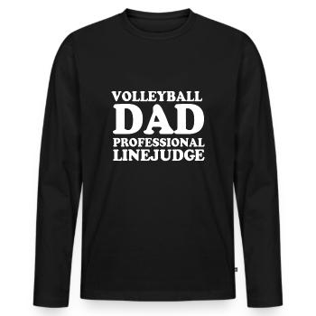 Volleyball Dad Professional Line Judge Fête des pères - T-shirt manches longues Premium bio Homme - noir - Devant - Nico (187cm)