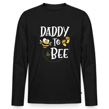 Daddy To Bee Funny Fathers Day - Men's Premium Organic Long Sleeve Shirt - black - Front - Nico (187cm)