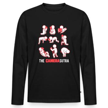The Camera Sutra, Photographer Gift Photography - Men's Premium Organic Long Sleeve Shirt - black - Front - Nico (187cm)