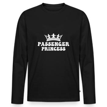 Passager Princess - T-shirt manches longues Premium bio Homme - noir - Devant - Nico (187cm)