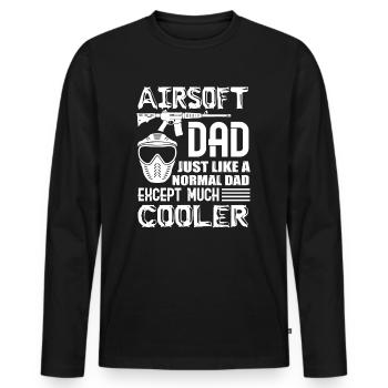 Airsoft Airsoft Dad Is Cooler - Men's Premium Organic Long Sleeve Shirt - black - Front - Nico (187cm)