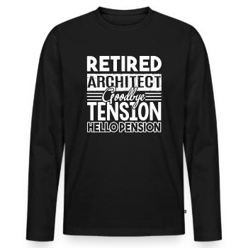 Architect Retired Architect - Men's Premium Organic Long Sleeve Shirt - black - Front - Nico (187cm)