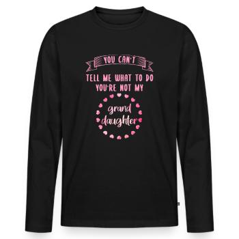 Du bist nicht meine Enkelin - Männer Premium Bio Langarmshirt - Schwarz - Vorne - Nico (187cm)
