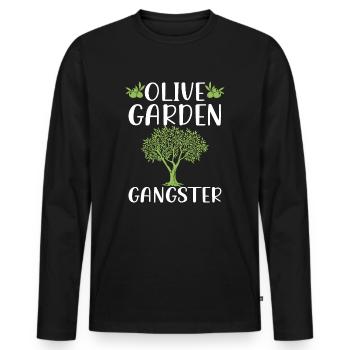 Olive Garden, Gardening, Olive Graphic - Men's Premium Organic Long Sleeve Shirt - black - Front - Nico (187cm)