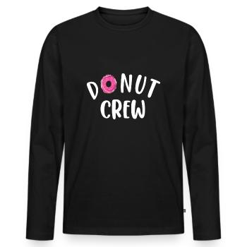 Donut Crew - Pour les hommes Femmes Enfants Donut Squad Lover - T-shirt manches longues Premium bio Homme - noir - Devant - Nico (187cm)