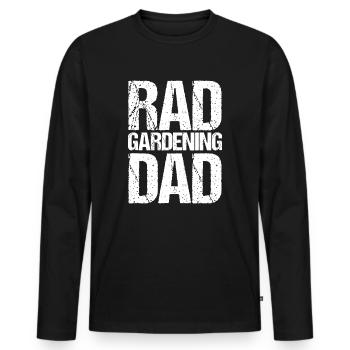 Herren Lustig Rad Gartenarbeit Papa - Männer Premium Bio Langarmshirt - Schwarz - Vorne - Nico (187cm)