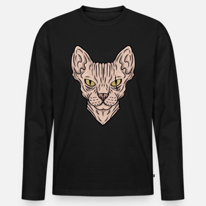 Ägypten - Männer Premium Bio Langarmshirt - Schwarz