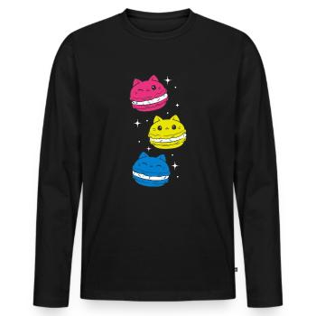 Pansexual - Pansexual Pride Flag - Pansexuality - Männer Premium Bio Langarmshirt - Schwarz - Vorne - Nico (187cm)