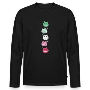 Abrosexual - Abrosexual Pride - Abrosexual Flag - Männer Premium Bio Langarmshirt - Schwarz - Vorne - Nico (187cm)