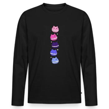 Omnisexual - Omnisexual Pride - Omnisexual Flag - Men's Premium Organic Long Sleeve Shirt - black - Front - Nico (187cm)