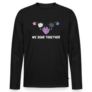 Genderfluid - Genderfluid Pride - Genderfluid Flag - Männer Premium Bio Langarmshirt - Schwarz - Vorne - Nico (187cm)