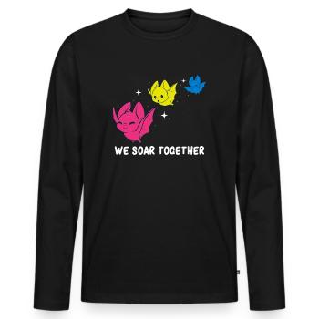 Pansexual - Pansexual Pride Flag - Pansexuality - Männer Premium Bio Langarmshirt - Schwarz - Vorne - Nico (187cm)