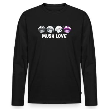 Asexual - Asexual Pride - Asexual Flag - Männer Premium Bio Langarmshirt - Schwarz - Vorne - Nico (187cm)