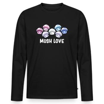 Bigender - Bigender Pride - Bigender Flag - Männer Premium Bio Langarmshirt - Schwarz - Vorne - Nico (187cm)