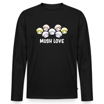 Pangender - Pangender Pride - Pangender Flag - Männer Premium Bio Langarmshirt - Schwarz - Vorne - Nico (187cm)