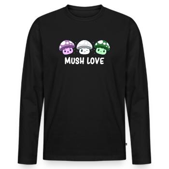 Genderqueer - Genderqueer Pride - Genderqueer Flag - Männer Premium Bio Langarmshirt - Schwarz - Vorne - Nico (187cm)