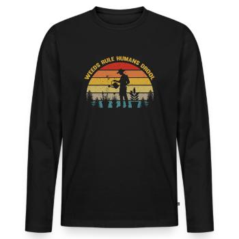 Horticulturist - Botanist - Gardener - Mower - Men's Premium Organic Long Sleeve Shirt - black - Front - Nico (187cm)