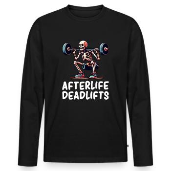 Skeleton - Skeleton Workout - Skeleton Fitness - Men's Premium Organic Long Sleeve Shirt - black - Front - Nico (187cm)