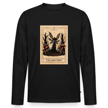 Fairy - Dark Fairy Tarot Card Fairy Spooky Fairy - Männer Premium Bio Langarmshirt - Schwarz - Vorne - Nico (187cm)