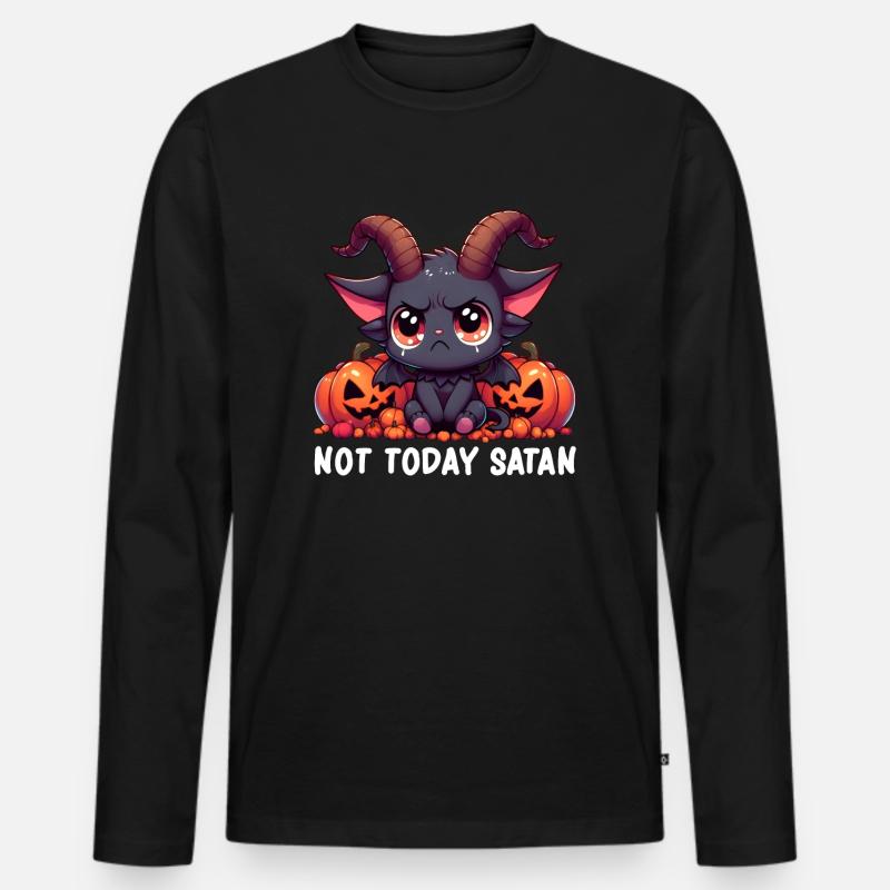 Satan Baphomet Evil Devil Lucifer - Cute Baphomet Männer Premium Bio Langarmshirt