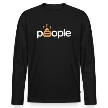 Shit People - Men's Premium Organic Long Sleeve Shirt - black - Front - Nico (187cm)