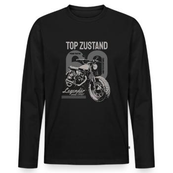 Légendaire depuis 1961 60ème anniversaire biker, moto - T-shirt manches longues Premium bio Homme - noir - Devant - Nico (187cm)