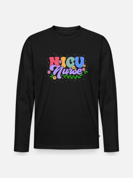 Nicu Krankenschwester Krankenhaus - Männer Premium Bio Langarmshirt - Schwarz