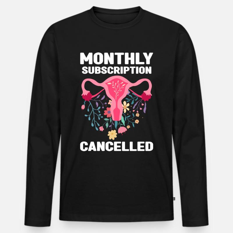 Hysterektomie | Gebärmutter Entfernung Geschenk - Männer Premium Bio Langarmshirt - Schwarz