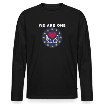 L'Europe ensemble, nous sommes forts! Nous sommes une seule UE! - T-shirt manches longues Premium bio Homme - noir - Devant - Nico (187cm)