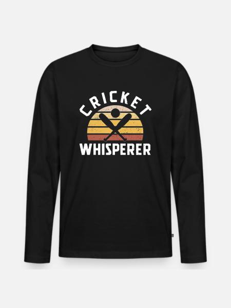 Cricket Whisperer - Men's Premium Organic Long Sleeve Shirt - black