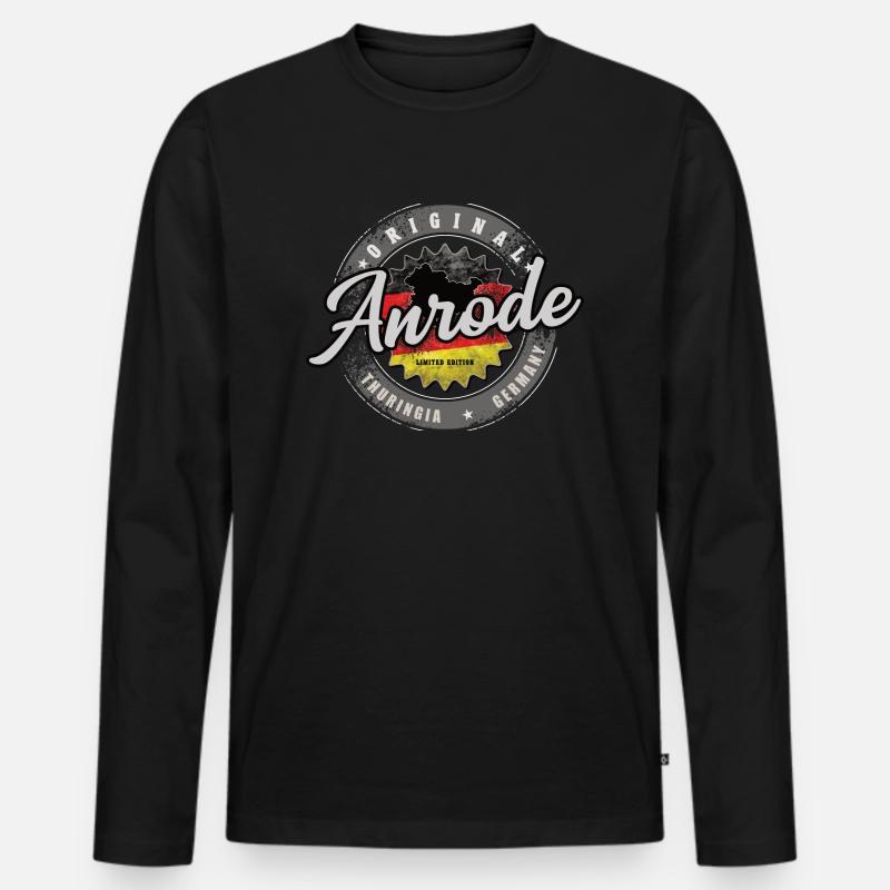 Original Germany Thuringia Anrode - Men's Premium Organic Long Sleeve Shirt - black